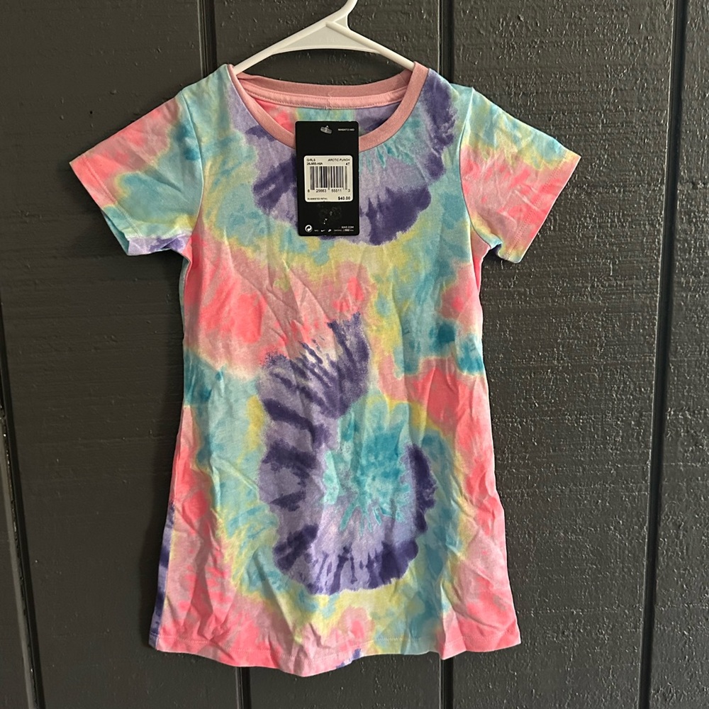 Nike Pink and Blue Short Sleeve Tee